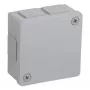 VIPLAST VP-22 paviršinė jungiamoji dėžutė, 6 kabelių įvadai, tuščia, pilka, IP55, 86x86x40 mm