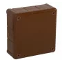 VIPLAST VP-51 paviršinio montavimo prijungimo dėžutė, 12 kabelių įvadų, ruda, IP55, 118x118x46mm