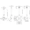 VISION VFM-C2X2/2 Lubinis Laikiklis Ekranams 32-50 col. su VESA iki 200x200, Aukštis 430-730 mm, Pakreipimas
