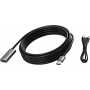 VISION TC 5MUSB3.0EXT+/BL USB 3.0 aktyvus prailginimo kabelis 5 m USB-A kištukas/lizdas juodas sidabrinis