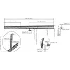 Vision VFM-MNU/P4X55 sunkiųjų konstrukcijų vaizdo sienos tvirtinimo rinkinys 4x 50-55 colių LCD ekranams, portretinis, sieninis/bėginis, juodas