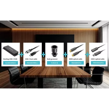 Vivolink Meeting Room Package Large (BYOD-LARGE) 4K60 4:4:4 bendradarbiavimo sistema su 100 m prailginimu