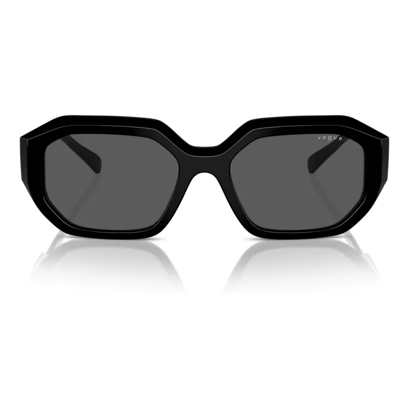 VOGUE VO5554S-W4487 Moteriški „Cat Eye“ akiniai nuo saulės juodi/pilki 54mm