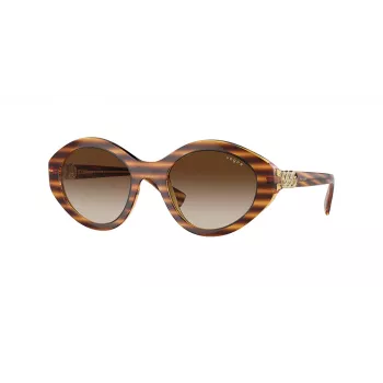 VOGUE VO5576SB15081 Moteriški katinuko formos akiniai nuo saulės Havana Brown Gradient