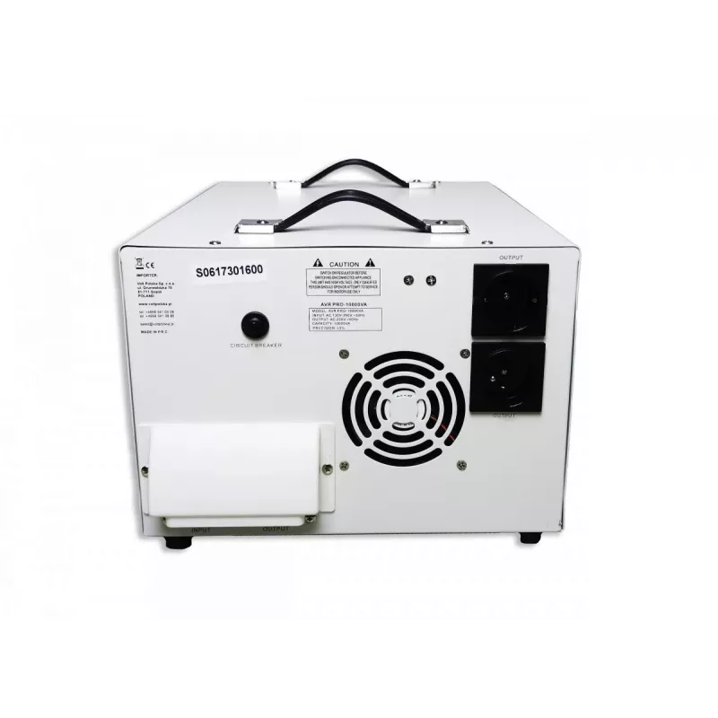 Įtampos stabilizatorius VOLT POLSKA AVR PRO 10000 – 10000VA/8000W automatinis įtampos reguliatorius su LCD ekranu