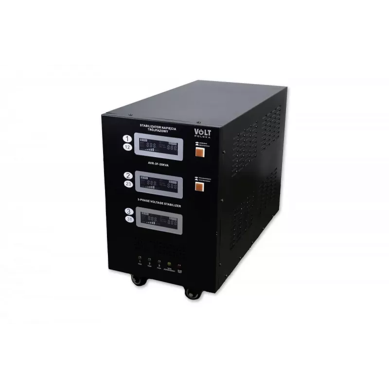 VOLT POLSKA AVR PRO 25000VA Trifazis automatinis įtampos stabilizatorius su servo varikliu ir ±3% tikslumu
