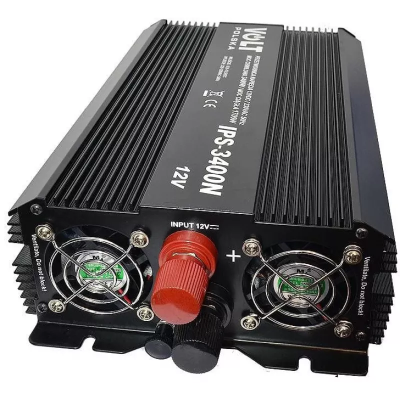 VOLT POLSKA IPS 1700/3400 gryno sinuso keitiklis 12V DC į 230V AC, 1700W nuolatinė / 3400W didžiausia galia