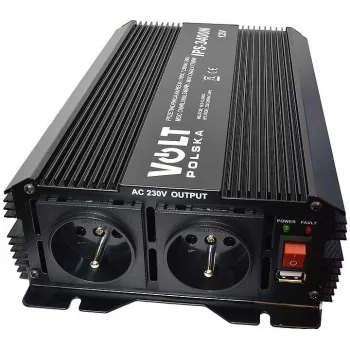 VOLT POLSKA IPS 1700/3400 gryno sinuso keitiklis 12V DC į 230V AC, 1700W nuolatinė / 3400W didžiausia galia