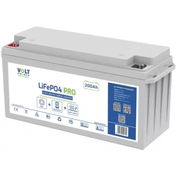 Volt Polska LiFePO4 akumuliatorius 12.8V 200Ah (200A) su BMS ir Bluetooth