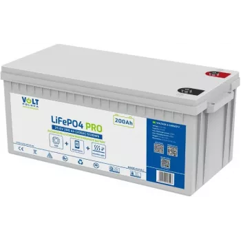 Volt Polska LiFePO4 PRO 25.6V 200Ah (200A) baterija su BMS Bluetooth + kilimėliu