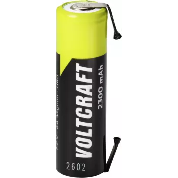 VOLTCRAFT AA akumuliatorius NiMH 1,2V 2300mAh High-Current su U formos litavimo kontaktuku, paruoštas naudoti, 1 vnt. VC-17666045