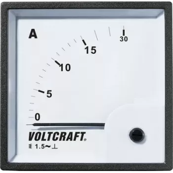 VOLTCRAFT AM-72X72/15A analoginis kintamosios srovės ampermetras, 72x72mm, 0-15A, 1.5 klasė