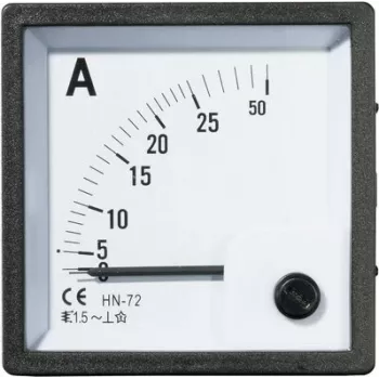 VOLTCRAFT AM-72X72/25A analoginis skydinis ampermetras, judančios geležies, 0-25 A AC, 72x72 mm, 1.5 klasė