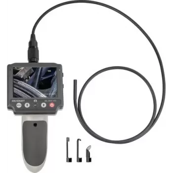 VOLTCRAFT BS-800 HD endoskopinė kamera su 5,5 mm zondine, 1 m pusiau standžiu kabeliu, 3,5 inch TFT LCD, 720p HD, IP67 atspari vandeniui, 6 reguliuojamo ryškumo LED, MicroSD įrašymas