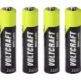 VOLTCRAFT Micro (AAA) NiMH įkraunamos baterijos 800 mAh 1,2 V Ready to Use, 4 vnt. (VC-17275415)