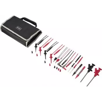 VOLTCRAFT MLSet-120 bandymo laidų rinkinys, 6 dalių, 4 mm bananų kištukai, bandymo zondai, 0,64 mm kaiščio kontaktai, 1,2 m, raudona/juoda VC-18652750