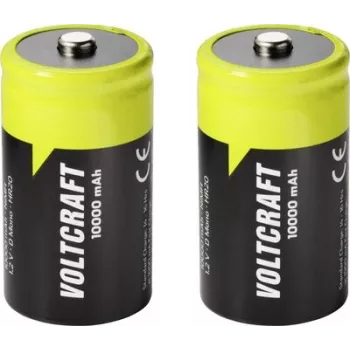 VOLTCRAFT Mono (D) NiMH akumuliatorius 10000 mAh 1,2 V, paruoštas naudoti, 2 vnt. VC-17275505