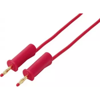VOLTCRAFT MSB-132 1 m raudonas matavimo laidas su 4 mm kištukais, 10 A, 1000 V CAT II, VC-18709980