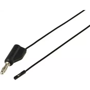 Voltcraft MSL-315 juodas matavimo laidas, 4 mm banana kištukas į 0,64 mm lizdą, 1 m, 1 A, 30 V AC/60 V DC VC-17182175
