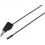 Voltcraft MSL-315 juodas matavimo laidas, 4 mm banana kištukas į 0,64 mm lizdą, 1 m, 1 A, 30 V AC/60 V DC VC-17182175