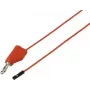 Voltcraft MSL-315 raudonas matavimo laidas, 4 mm saugos kištukas į 0,64 mm saugos lizdą, 1 m, sukraunamas, 60 V DC, 1 A VC-17182170