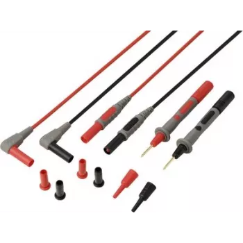 VOLTCRAFT MSL-820 Premium PVC matavimo laidai, auksuoti kontaktai, 1,2 m, 1 pora (raudona/juoda) VC-17312685
