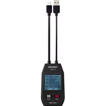 VOLTCRAFT PM-41 USB skaitmeninis multimetras su matavimo laidais, True RMS, CAT III 600 V, 4000 skaičių, automatinis diapazonas, duomenų fiksavimas, Min/Max, santykinis režimas, apšvietimas, PC sąsaja VC-11909305