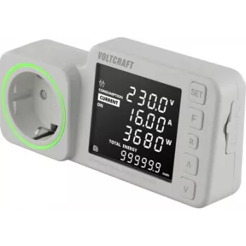 VOLTCRAFT SEM5000 DUAL energijos sąnaudų matuoklis su duomenų registratoriumi, sąnaudų prognoze, aliarmu VC-14516985