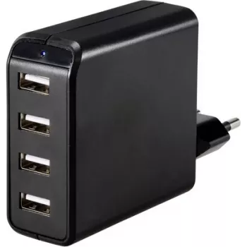 VOLTCRAFT UC-4AXX001 USB įkroviklis 24 W 4x USB-A juodas vidaus