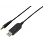 VOLTCRAFT USB į 12V DC įtampos keitiklis su 5,5x2,1 mm kištuku ir adapterių rinkiniu, 12W, 1A, juodas (VC-18218585)