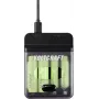 Voltcraft VC-BC4-PB1 2-in-1 NiMH baterijų įkroviklis ir power bankas 4x AA/AAA, 500mA, USB-C įėjimas, USB-A išėjimas, juodas