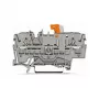 WAGO 2002-1671 2 laidų atjungimo ir testavimo gnybtų blokas su Push-in CAGE CLAMP, pilkas