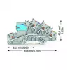 WAGO 2203-7641 Daugiapakopis montažinis gnybtas su N atjungimo slankikliu, NT/L/PE, pilkas