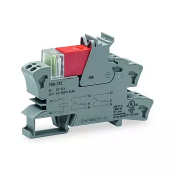 WAGO 788-312 Relės modulis 24 VDC 1 perjungimo kontaktas 6 A įkišamas