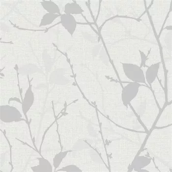 Tapetai Belle 122433 White/Silver Floral Trail, 10,05 m x 53 cm