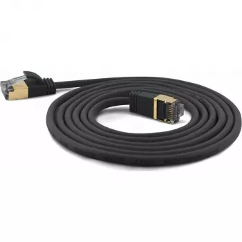 Wantec Patch Cable SSTP CAT7 Ste. CAT6a d=4mm 20,00m Black