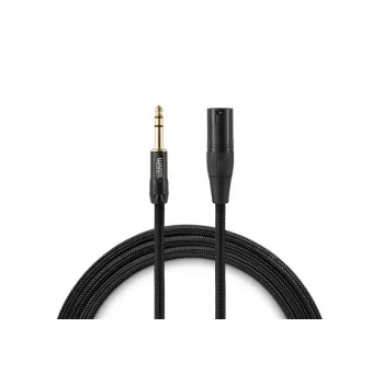Warm Audio Premier Series XLR vyriškas į 6,35 mm TRS vyrišką garso kabelį, 0,9 m, juodas