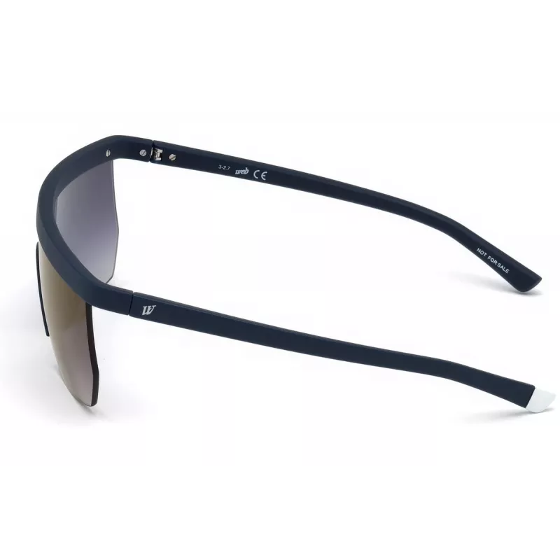 WEB EYEWEAR MAN Akiniai nuo saulės WE0221-91X Stačiakampis acetatinis rėmelis juodas pilki lęšiai 54mm
