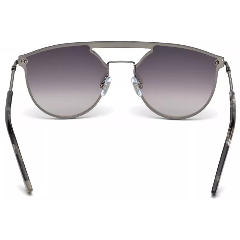 WEB EYEWEAR WE0193-08C Unisex stačiakampiai akiniai nuo saulės Havana acetato rėmelis rudi polikarbonatiniai lęšiai UV400