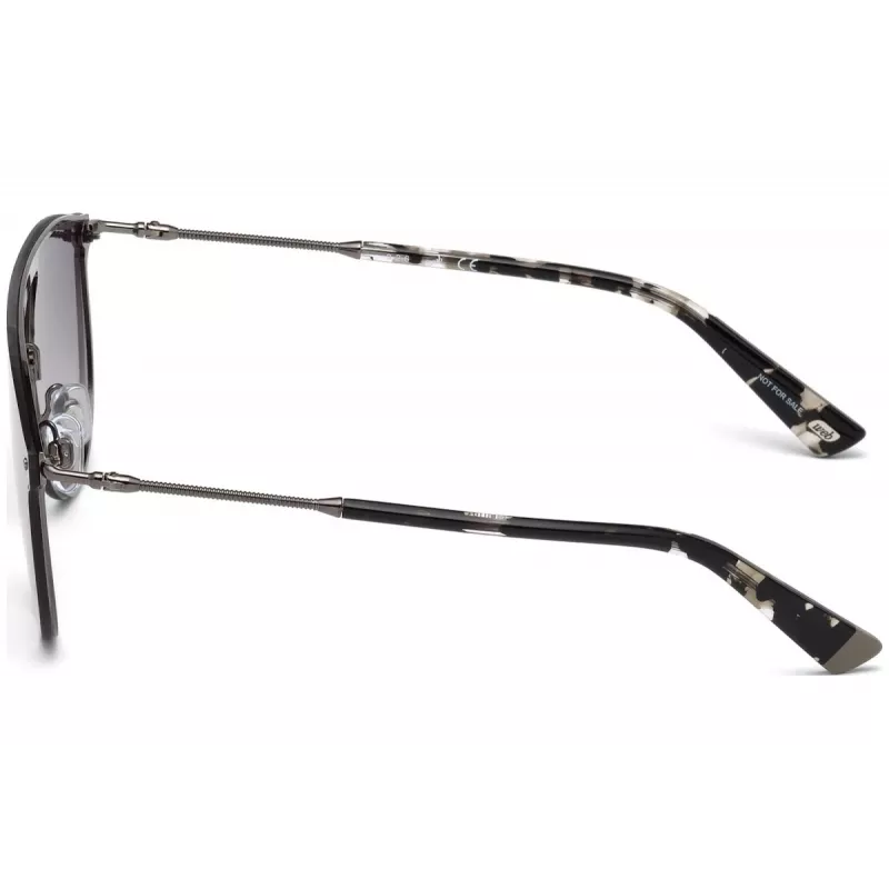 WEB EYEWEAR WE0193-08C Unisex stačiakampiai akiniai nuo saulės Havana acetato rėmelis rudi polikarbonatiniai lęšiai UV400