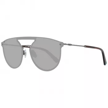 WEB EYEWEAR WE0193-13808V Unisex Akiniai nuo saulės - Blizgantis juodas rėmelis, dūminiai lęšiai, 54 mm