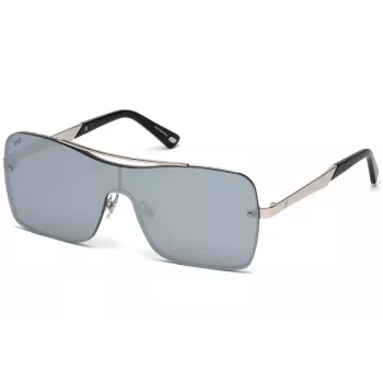 WEB EYEWEAR WE0202-16C Unisex Sunglasses Shiny Black Frame Grey Lens 54mm