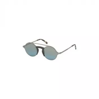 WEB EYEWEAR WE0247-09Q Unisex Square Sunglasses Havana Acetate Frame Brown Polycarbonate Lens UV400