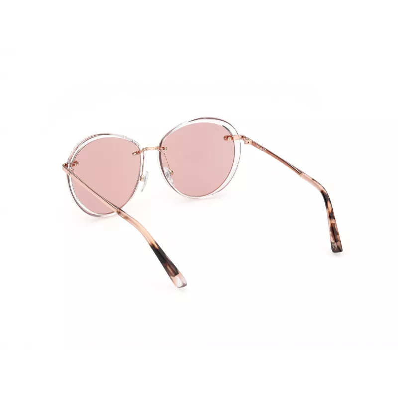 WEB EYEWEAR Moteriški katinuko akies akiniai nuo saulės WE0297-5726Z Brown Havana/Gold Tone