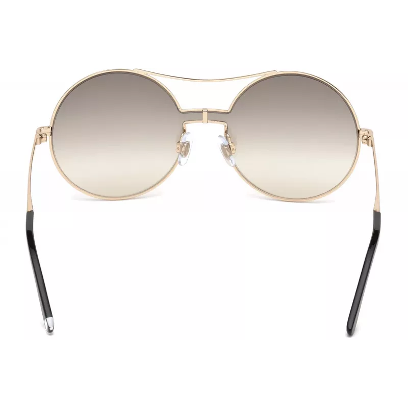 WEB EYEWEAR Moteriški akiniai nuo saulės WE0211-28G Auksinis metalinis rėmelis Rudi gradientiniai lęšiai 59mm