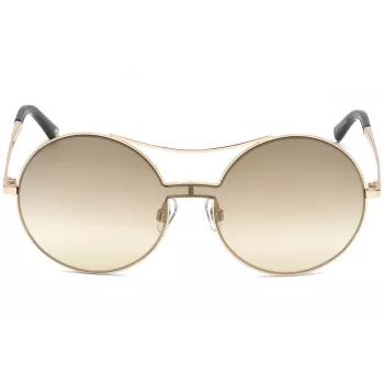 WEB EYEWEAR Moteriški akiniai nuo saulės WE0211-28G Auksinis metalinis rėmelis Rudi gradientiniai lęšiai 59mm