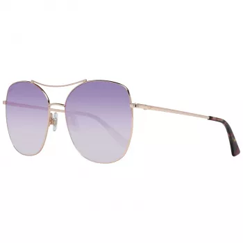 WEB EYEWEAR Moteriški Akiniai Nuo Saulės WE0245-5833Z - Rudi Gradientiniai Stačiakampiai Acetato Rėmeliai