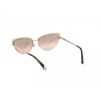 WEB EYEWEAR Moteriški kvadratiniai akiniai nuo saulės WE0272-5932Z, juodas rėmelis, pilki lęšiai, 59 mm