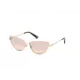 WEB EYEWEAR Moteriški kvadratiniai akiniai nuo saulės WE0272-5932Z, juodas rėmelis, pilki lęšiai, 59 mm