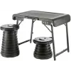 WEDO Camping Set 1 stalas ir 2 teleskopiniai taburetės NXT juodos